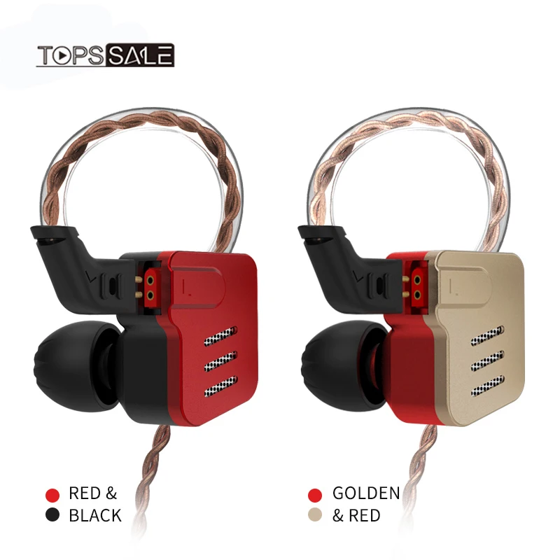 

KZ BA10 Earphones Hifi 5 Unit Balanced Armature 2 Pin Detachable Detach 26dB In-Ear Earphone