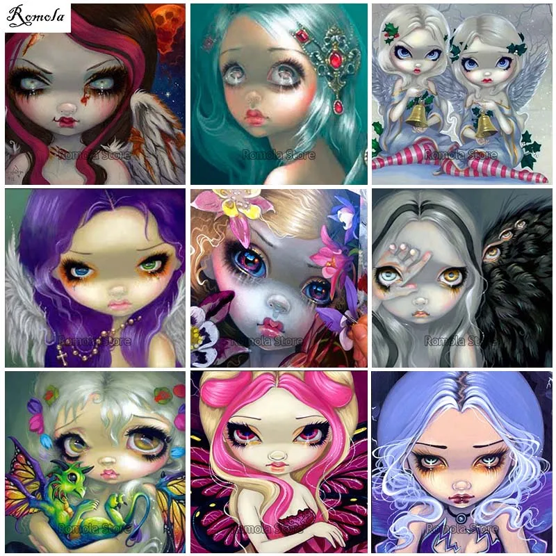 

Full Square Drill 5D DIY Diamond Painting "Cartoon skull girl " 3D Embroidery Cross Stitch Mosaic home wall Decoration DIY Gifts