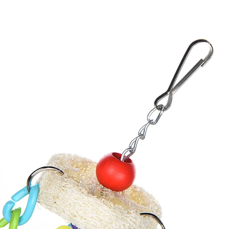 Swings Loofah Bite Medium для попугая колокольчиков Pet цвет маленький 27*7 см игрушка с случайным образом