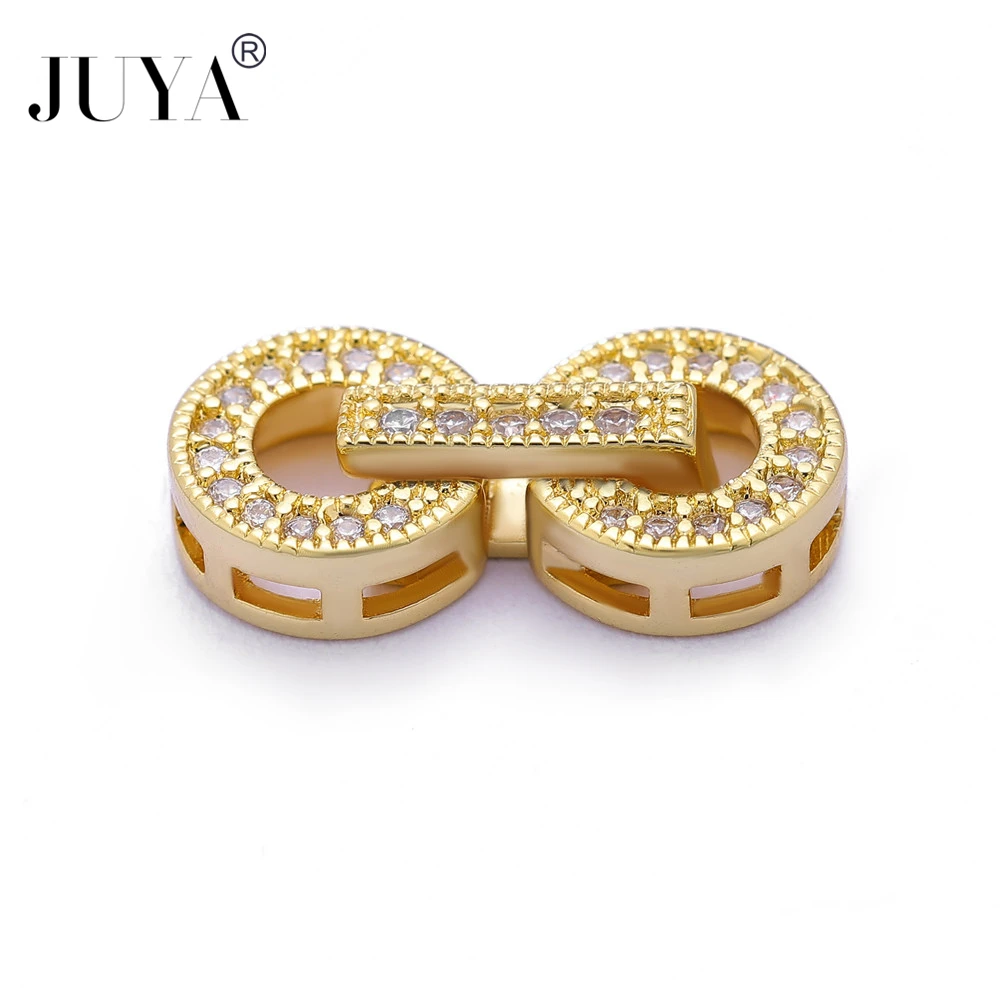 

Accessories For Jewelry Making 5 PCS Round Fold Over Clasps For DIY Strand Pearls Bracelets Necklace End Chain Clasp Findings