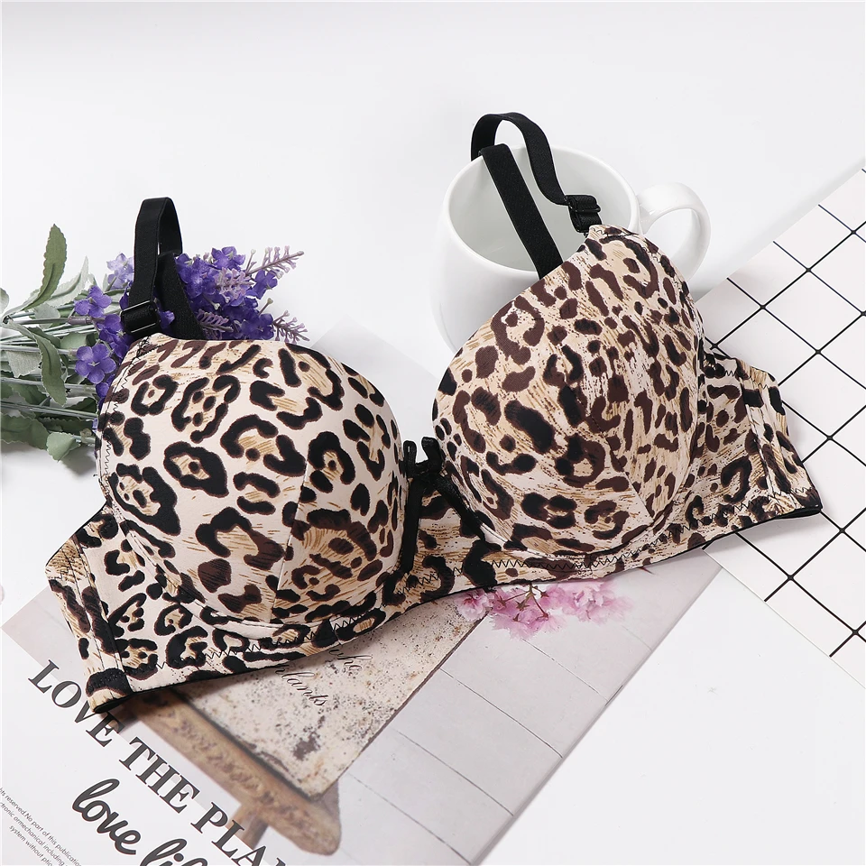 

lingerie femme push up dot leopard intimates intimo sexy erotico lenceria ropa interior AB cup sexy bralette