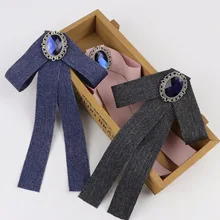 Женский галстук-бабочка, хлопковые линии, модные красивые однотонные ленты, Бабочка, бант, мерцающий, разбитое стекло, галстук-платок