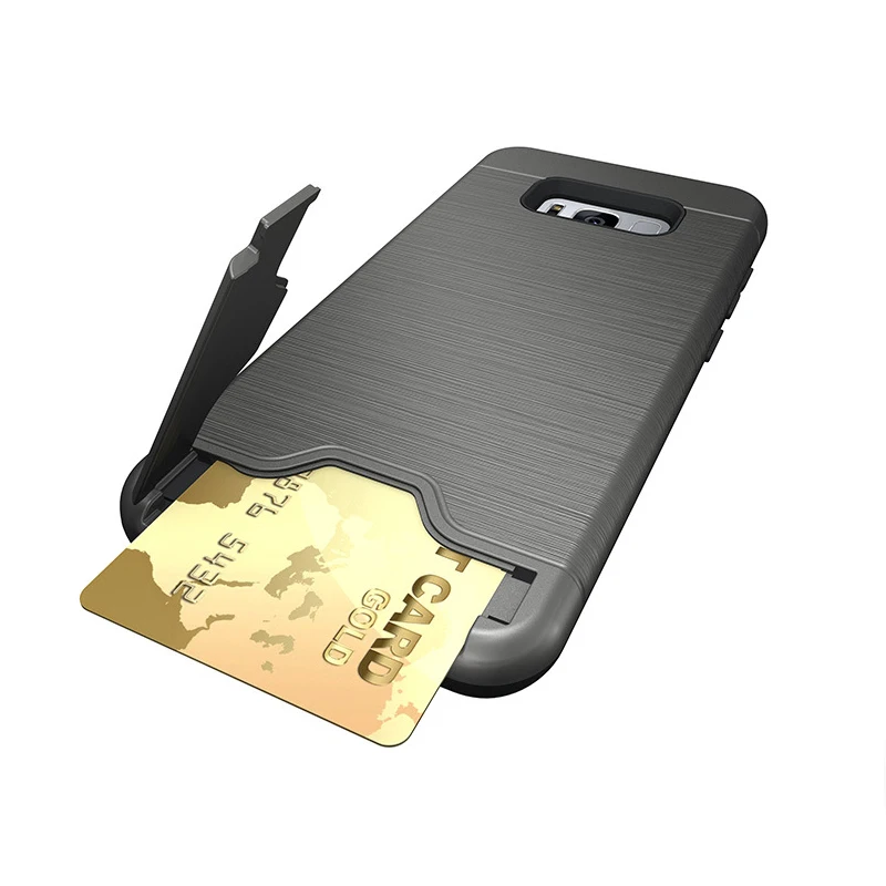 

16Countries drop ship/ For Samsung Galaxy S9 S9Plus /S8 S7 edge Armor Case Hidden Slide Card Slot Stand Hybrid Rugged Phone Case