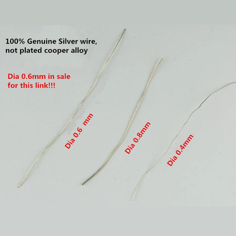 

Dia 0.6mm Solid Sterling Silver 925 Wire 1 Meter String for DIY Jewelry Making Genuine Silver 925 Material Wire Senior Craft