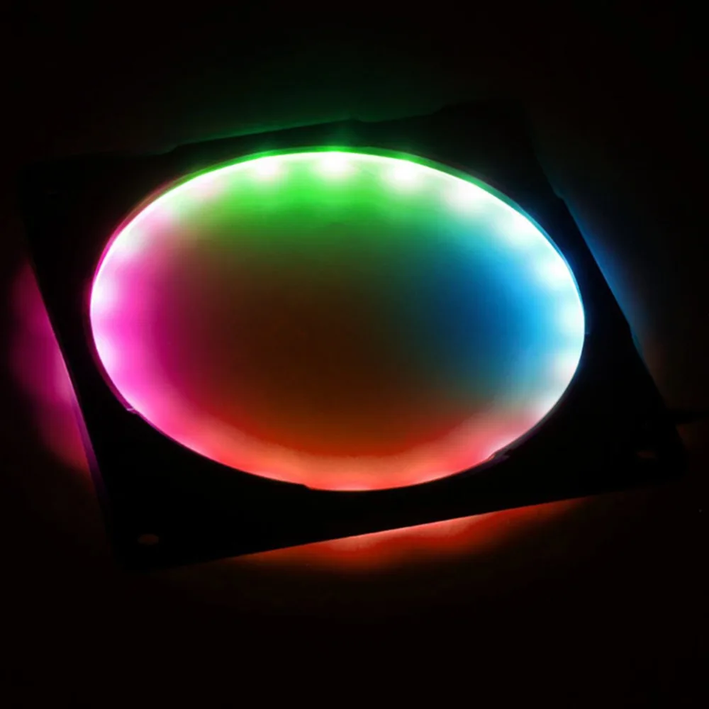 ПК кулер корпус компьютера вентилятор шасси 18 LED RGB кольцо Halo Круг для 120 см