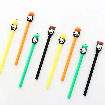 

Creative Fruit Uncle Neutral Pen School pen cute cartoon head gel pen office signature Pen Stationery Supplies