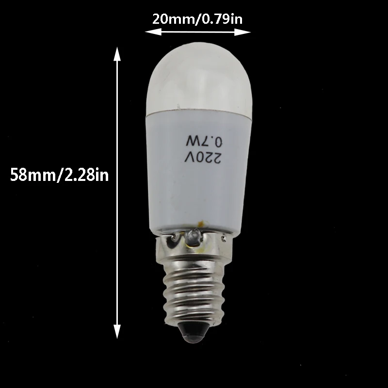 LED light bulbs for singer home sewing machine 0.7W 220 volt Push type LEDE14