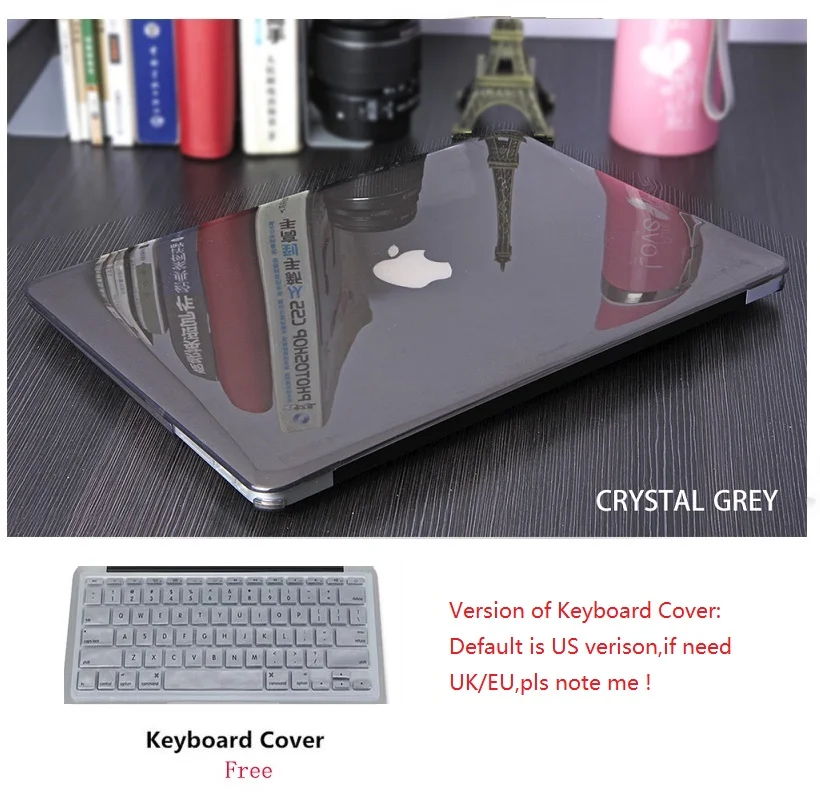 Кристальный чехол для ноутбука Apple Macbook Pro retina Touch Bar& ID Air 11 12 13 13,3 15 15,4 дюймов жесткий корпус+ чехол для клавиатуры