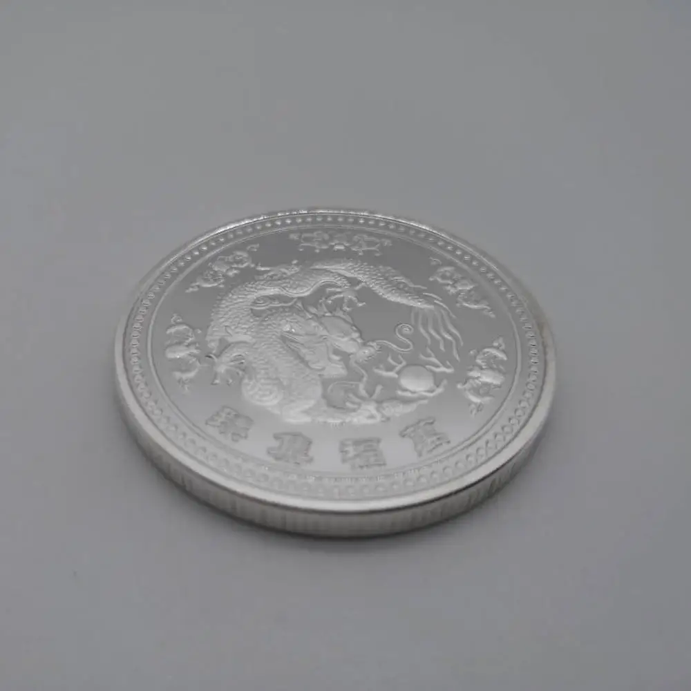 1oz Дракон памятная монета Зодиак монеты с животными металлический значок подарок