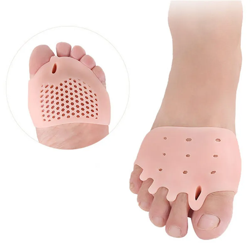 1 Pair Of five-hole Honeycomb Forefoot Pad Toe Set New Toe Separator Separation Toe Valgus Corrector To Protect Foot Tools