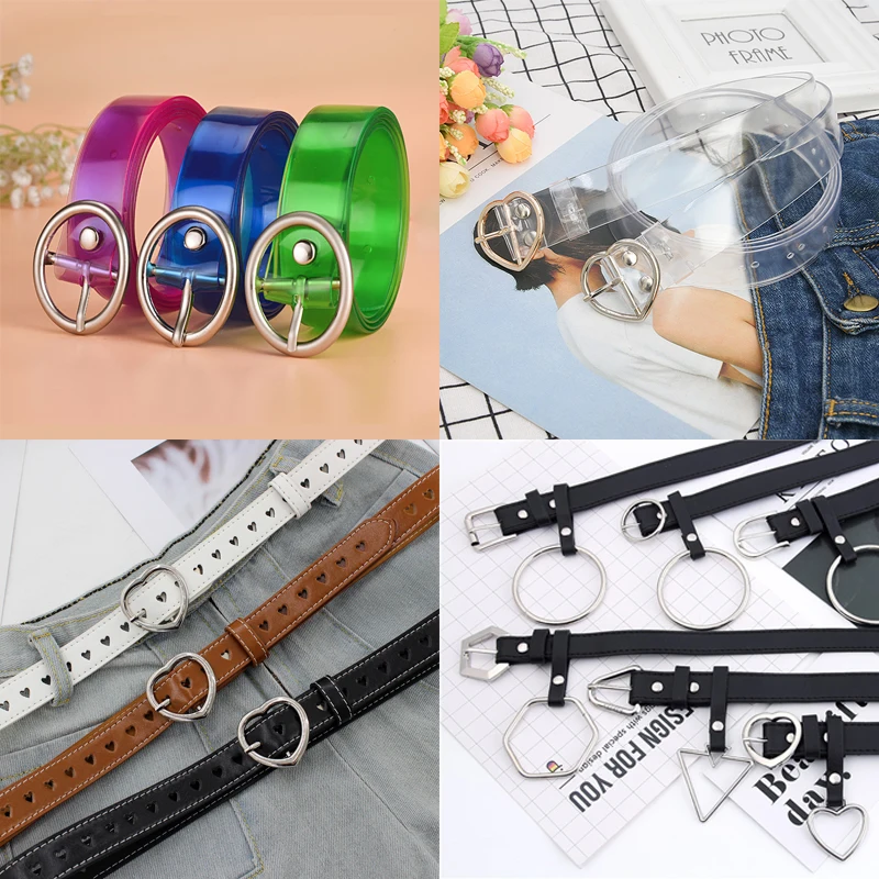 

Transparent Fashion Black Leather Belts for Women and Men Heart Pin Buckle Belts Decorative Jeans Belt for Female and Male 2019