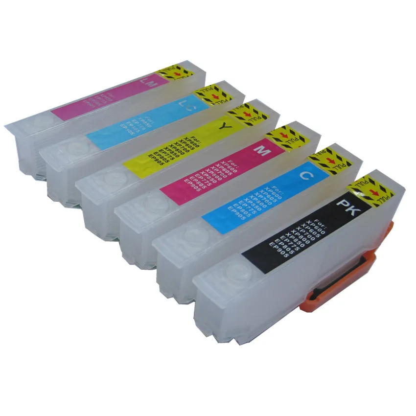 BLOOM IC6CL80 L ICBK80l IC80 refillable патрон чернил для принтера EPSON EP-707A EP-977A3 EP-807AW EP-807AB EP-807AR EP-907F EP-777A