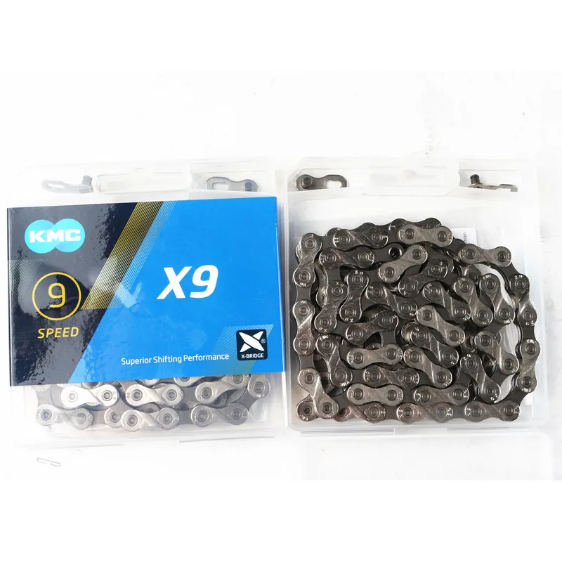 Top KMC X9 X9.93 MTB Road Bike Silver Chain 116L 9 Speed Bicycle Chain Magic Button Mountain With Original box 1 Top KMC X9 X9.93 MTB Road Bike Silver Chain 116L 9 Speed Bicycle Chain Magic Button Mountain With Original box 1