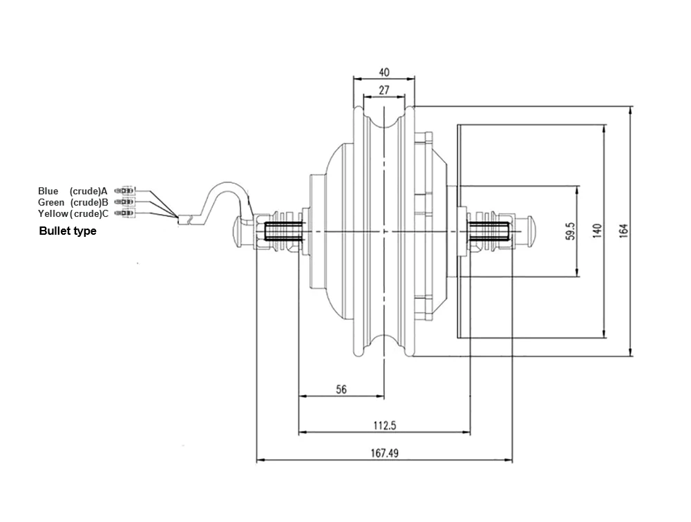 Комплект для преобразования вакуумных шин двигателя 36v48v350w 1000w запчасти