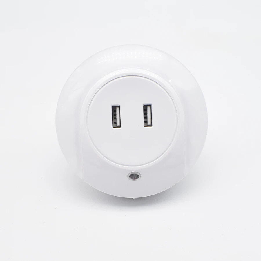 Настенное зарядное устройство с двумя USB портами 2 1 а датчиком