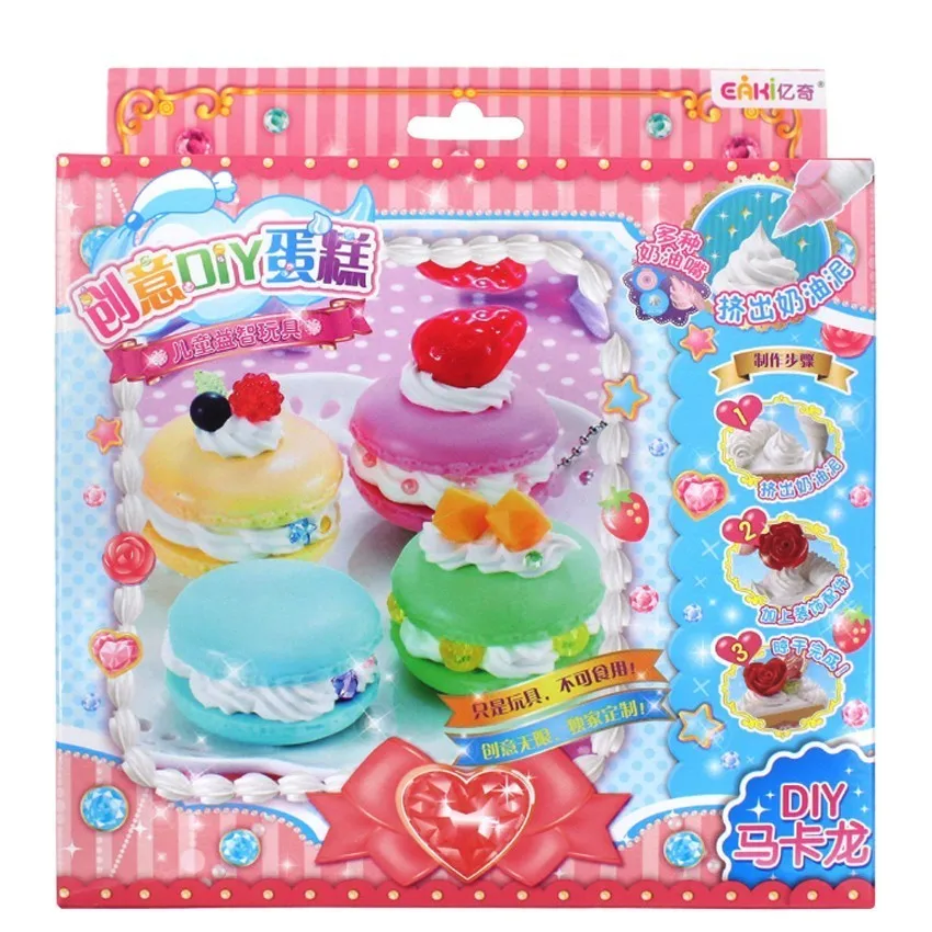 

New Genuine Eaki Creative Diy Handmade Cake Burger Ice Cream Jelly Materials Mold Kits Kindergarten Educational Child Toys Gift