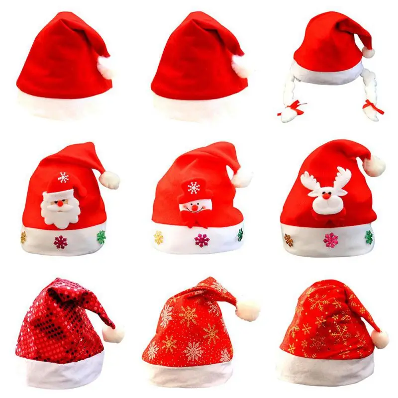 Рождественские украшения Giftew Санта-Клаус шляпа для взрослых детей Рождественская шляпа домашний сад праздничные вечерние принадлежности