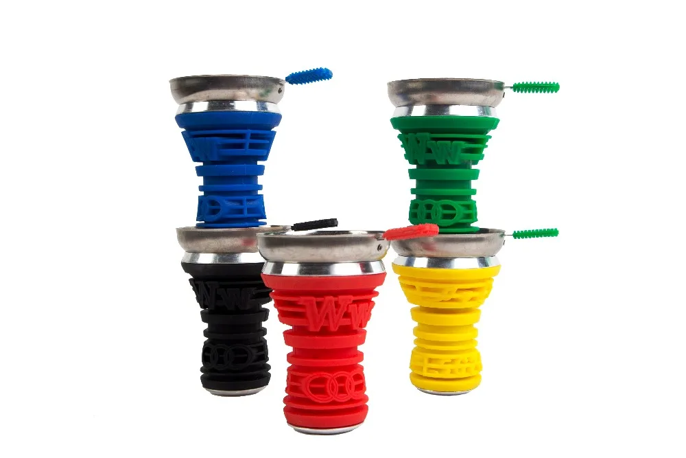 

WisQiyunR Hookah smoking bowl - heat keeper charcoal holder, water pipe plate set, metal & silicone material, color options
