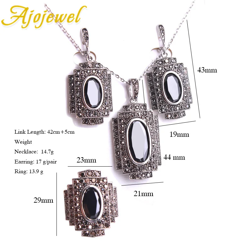 Ajojewel новый ювелирный набор красный/черный/фиолетовый австрийский кристалл