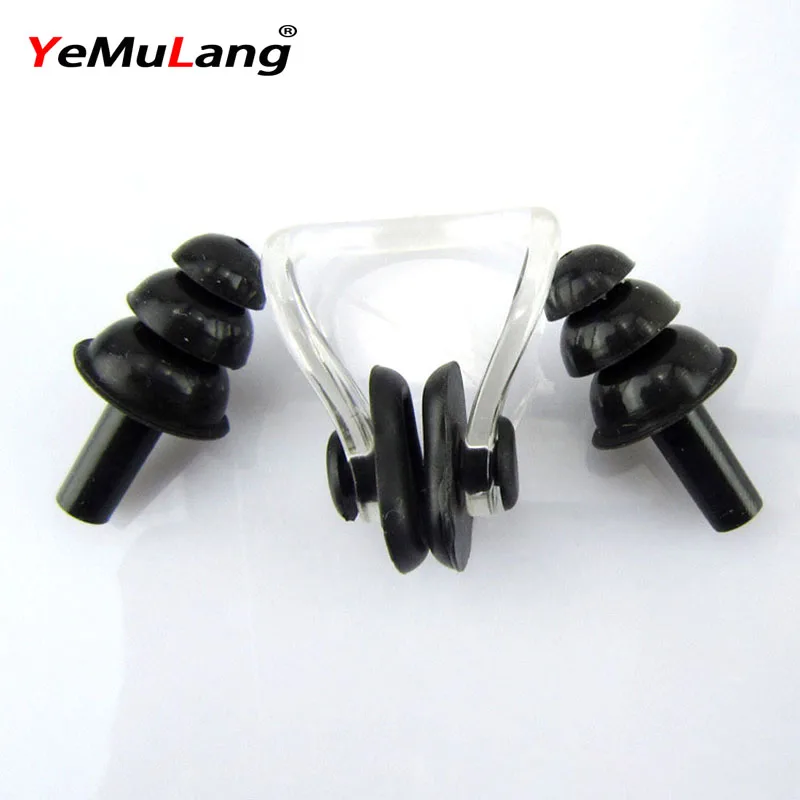 

High Quality Soft Silicone Swimming Waterproof Nose Clips + 2 Ear Plugs Earplugs Gear With Case Box For Pool Accessories Water