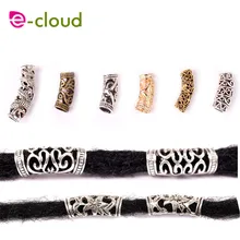 5 шт./лот Сплава Spacer волос серебряной тесьмой страх Dreadlock бисера манжеты 7 мм Отверстие клип Micro Кольца трубка для hairbraid парикмахерские инструмент