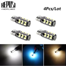 Buy 4 Pcs T10 led W5W Bulb 194 24SMD 2835 W5W led t10 auto car Side Wedge Light Parking Interior Lighting Signal Lamp car styling Free Shipping