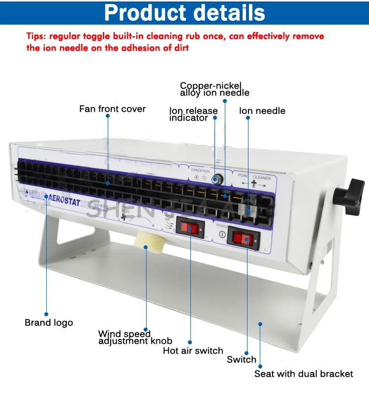 Ионизирующие Воздуходувы антистатические ионный вентилятор удаляет электростатического напыления, применение электронных и