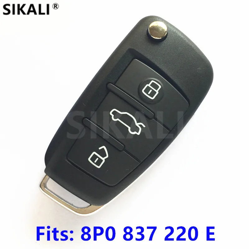 Дистанционный ключ для автомобиля Audi 8P0837220E/8P0 837 220 E автомобиля A3 S3 A4 S4 TT 315 МГц с ID48 чип 2005-2013