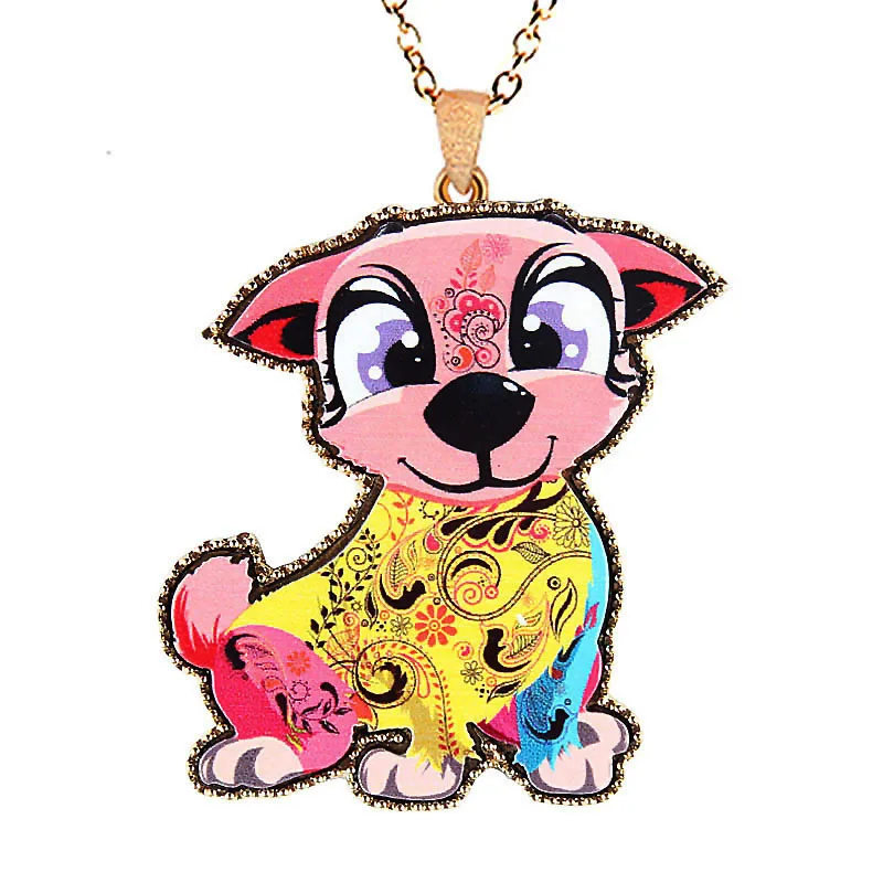 Weekend Dearl Cute Dog Animal Statement Necklace Pendants For Women Best Gift Friend Hiphop Man Free Shipping | Украшения и