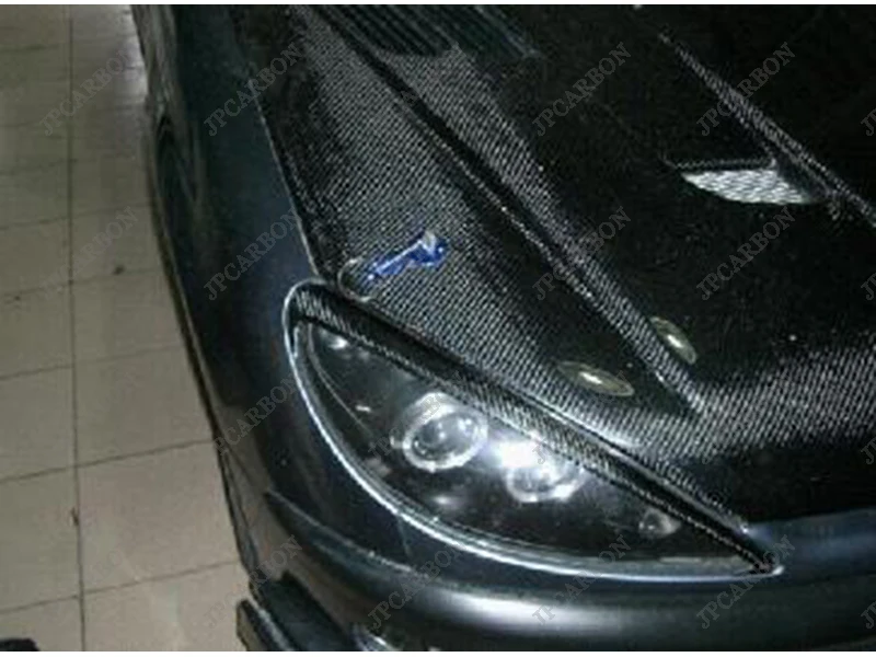 Carbon Fiber Headlight Eyebrows Eyelids for 1998-2012 Peugeot 206 206cc  1999 2000 2001 2002