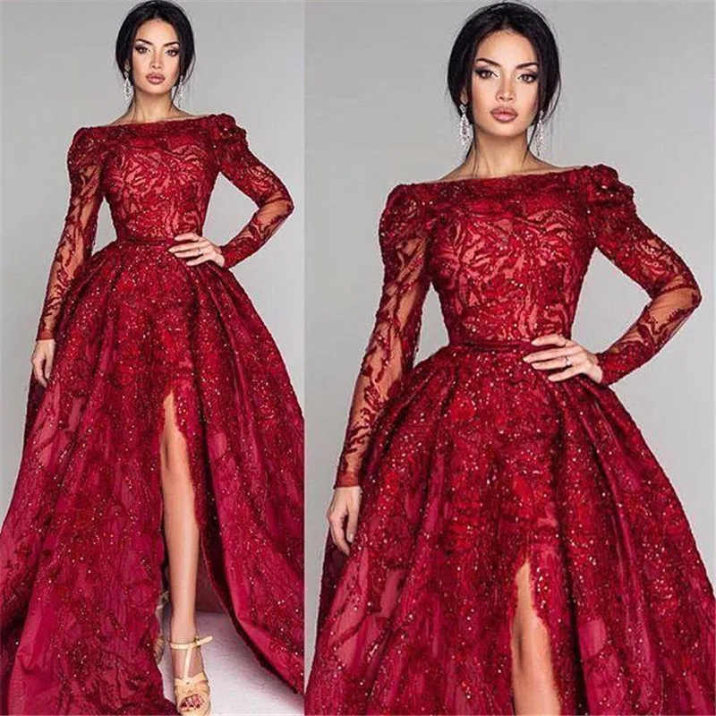 maroon gala dress