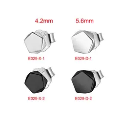 4,2-5,6 мм Стерлинговое Серебро Геометрическая пятиугольная Ушная шпилька (пусеты 999 с Серебряная Марка S999) 1 пара SLE029