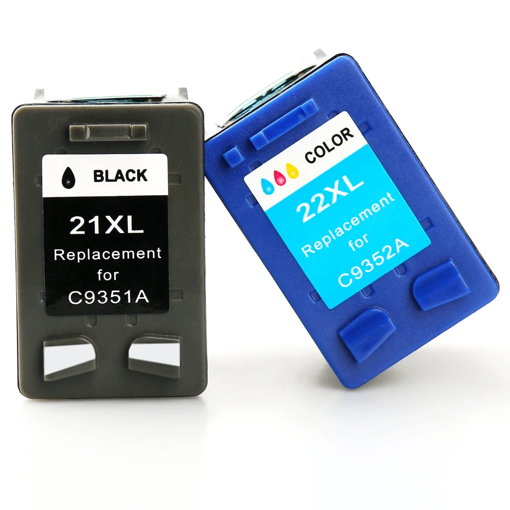 

2Pack For HP 21 22 ink cartridge ( C9351A C9352A ) 21XL 22XL for HP Deskjet 3915 1530 1320 1455 F2100 F2180 F4100 F4180