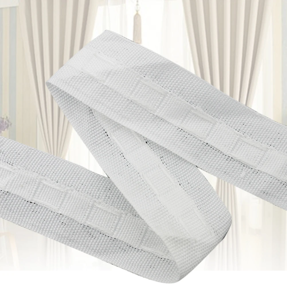 

30mx3cm Home Narrow Curtain Heading Tape Shading Roll Lightweight Accessories No Odor DIY Pleat Durable Knit Strong Toughness