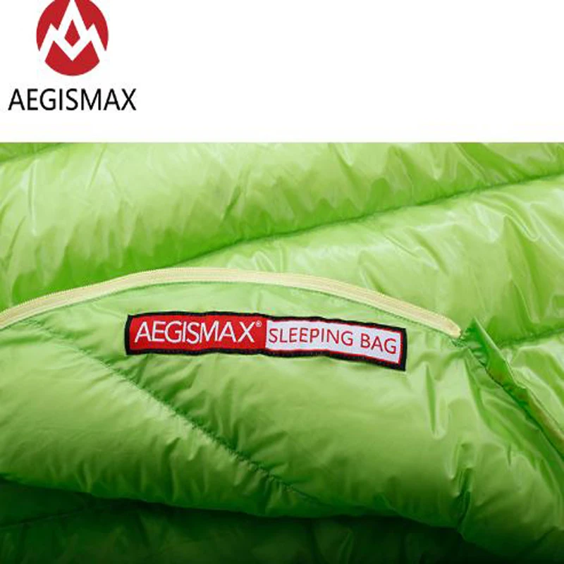 Мини спальный мешок AEGISMAX на пуха белого гуся для взрослых ультралегкий уличный