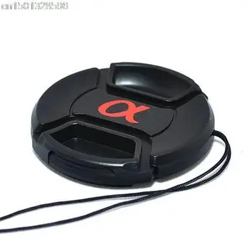 

New! 55mm 55 mm Center Pinch Snap On Front Lens Cover Cap Hood w/ Strap for Sony Alpha A200 A300 A350 A230 A330 A580 DSLR SLR