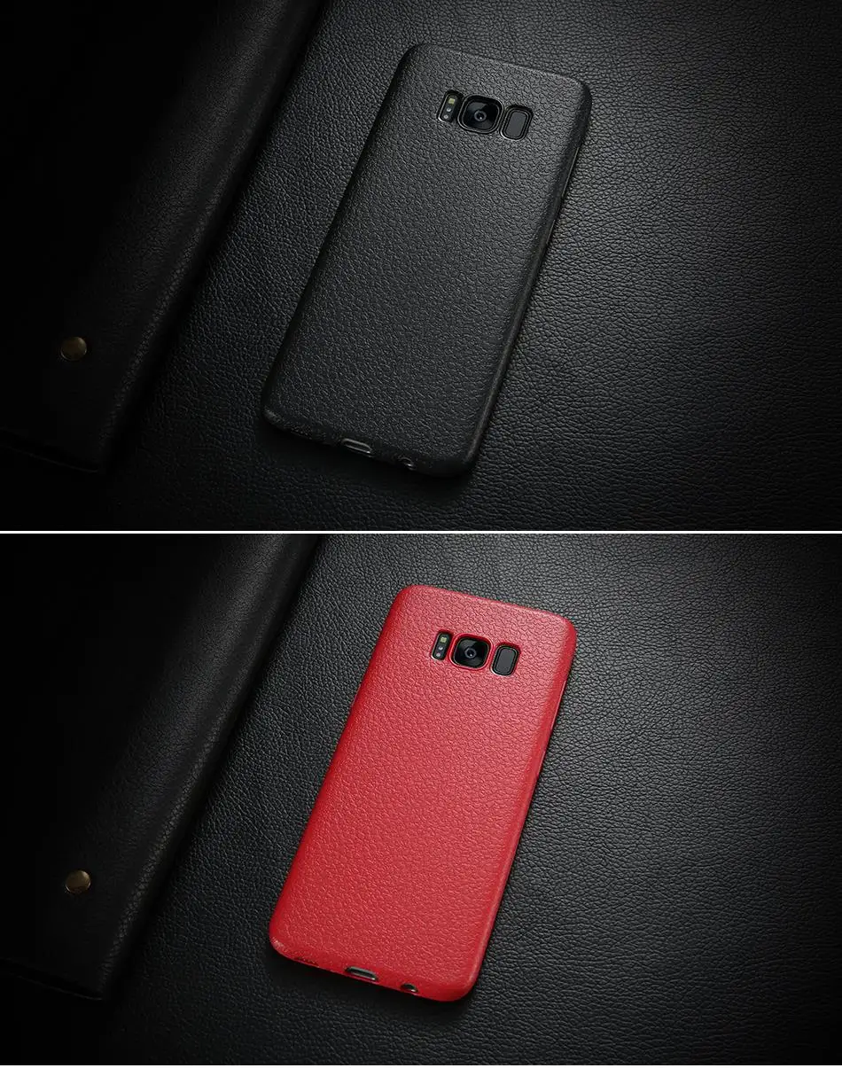 For Samsung Galaxy S8 Plus 360 Full Cover TPU Case Ultra Thin Litchi Pattern YYF (2)