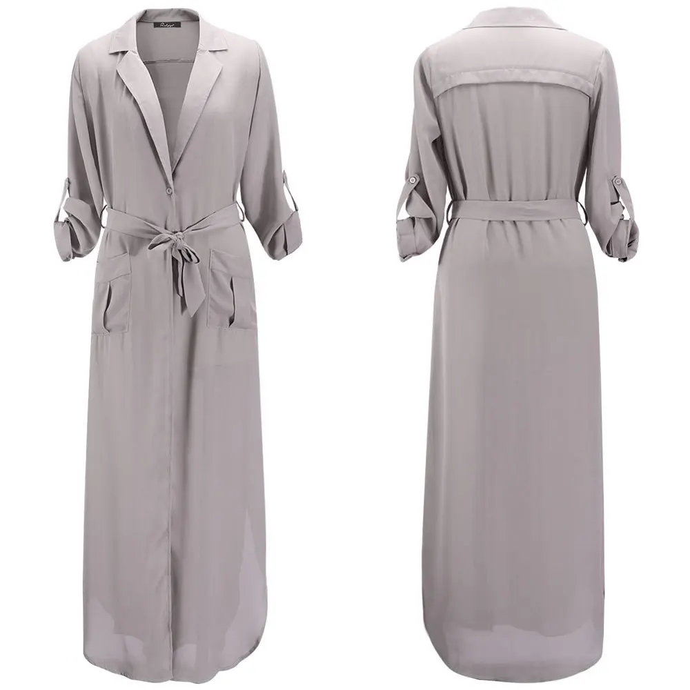 

2015 new chiffon women dress fashion V neck high quality djellaba slit long dress maxi deep V clothing for girls