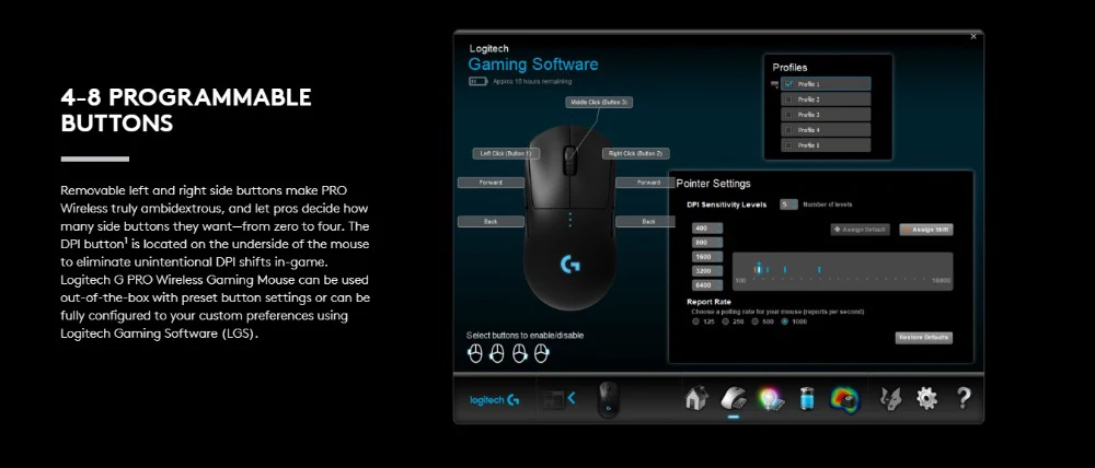 Оригинальная Беспроводная игровая мышь logitech G Pro, Lightspeed для ESports Hero16K, датчик RGB освещения, Беспроводная зарядка, двойная