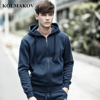

KOLMAKOV 2019 New Hoody Hombres Men Hoody Spring Hooded Coats Zipper Sportswear Streetwear Mens Pocket Hoodie Coat Man Hoodies
