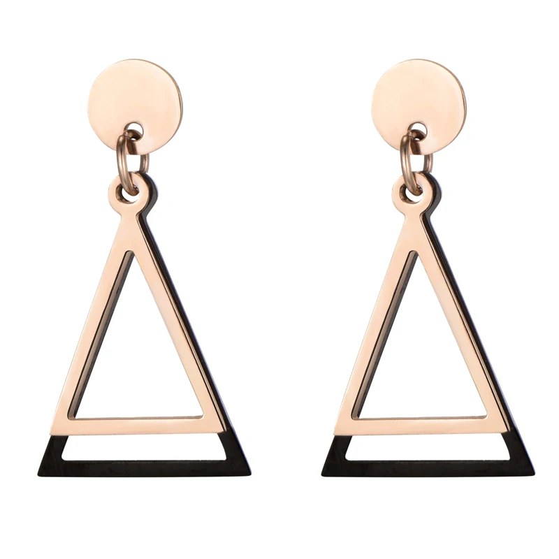 

2019 Stainless Steel Long Geometry Drop Earring Jewelry Earrings Women Hanging korean Earring for women Wedding Jewelry Gift