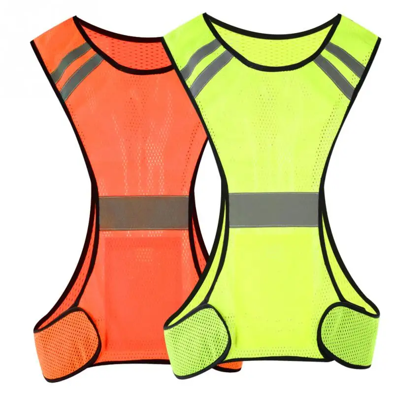Safety Vest LED Polyester Fibre Fluorescent Night Running Vest Outdoor