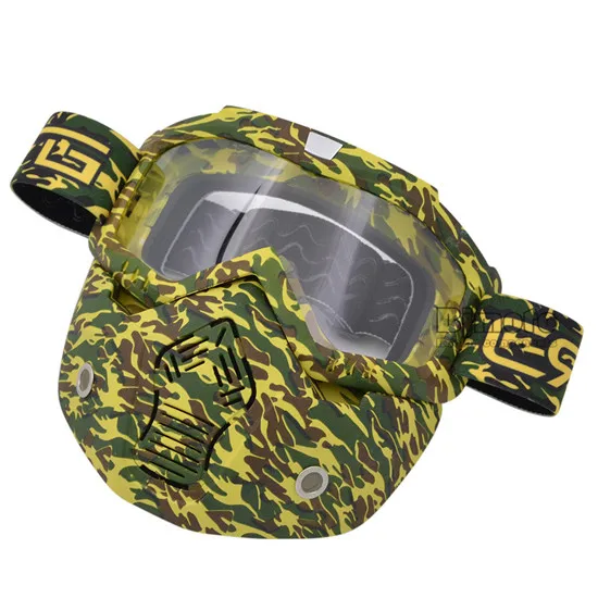 Винтажная маска для шлема, съемные очки для мотокросса, очки для скутера, шлемы, маска для мотокросса, солнцезащитные очки для катания на лыжах - Цвет: Model 1