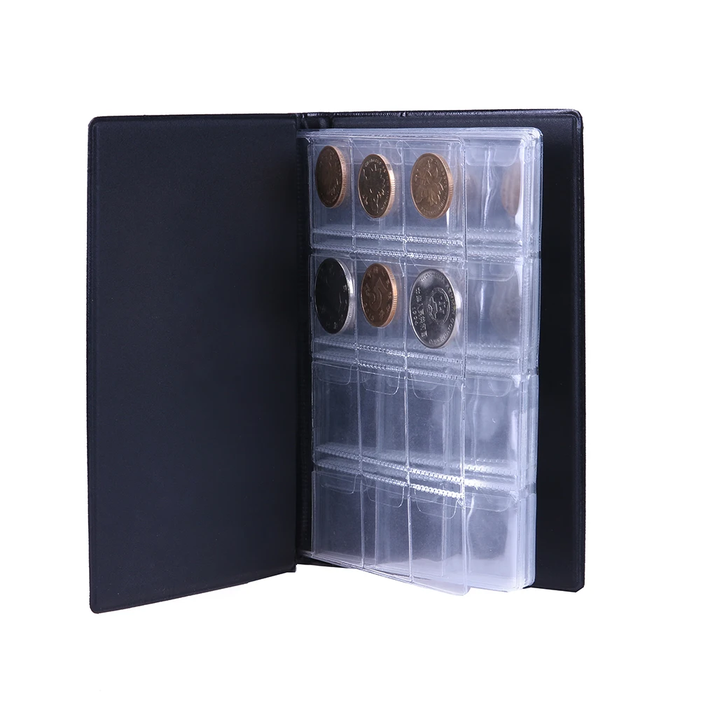 240 Coin Collection Holders Storage Money Penny Pockets Album Black Books Micro Trader