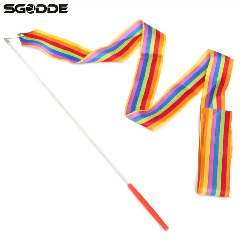 10 x Gym Gymnastic Ribbon Stick Gymnastics Streamer Twirling Rod Rhythmic Stick