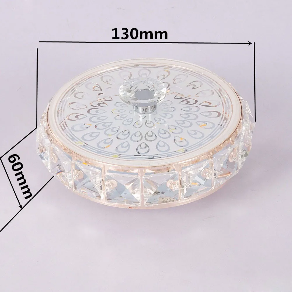 

New Arrival 3 Modes SMD 5730 Ceiling Lamp Aisle Veranda Lighting Crystal Modern flush mounted LED Ceiling Lights for Indoor