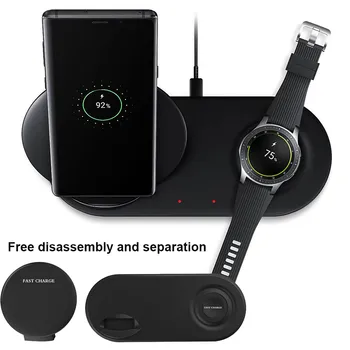 

Wireless Quick-acting Charging Charger Pad Dock Holder For Samsung Galaxy Note 8 Note 9 S9+ S8+ for Samsung Galaxy Watch#H20