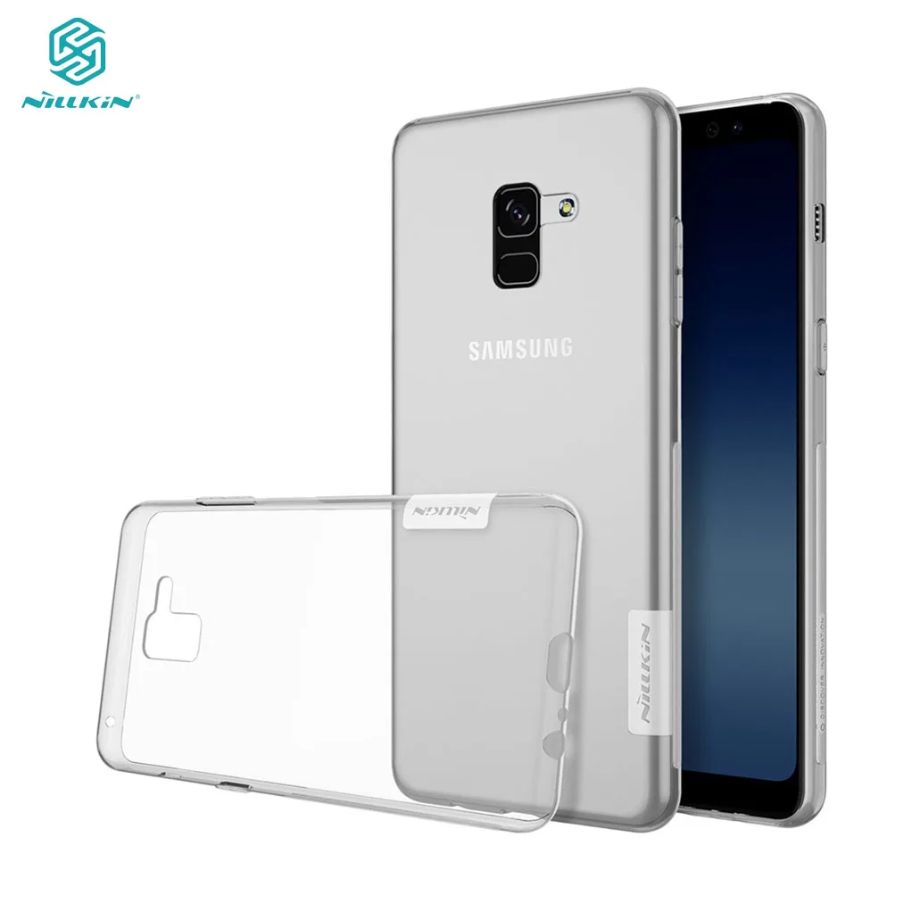 Чехол Nillkin Nature для Samsung Galaxy A8 + 2018 прозрачный мягкий силиконовый чехол из ТПУ Plus