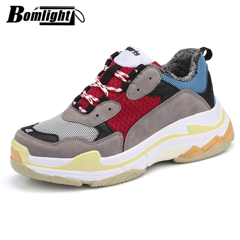 Bomlight/мужские кроссовки на толстой подошве; мужские кроссовки разных цветов; мужские кроссовки; мужская обувь на меху; zapatillas hombre