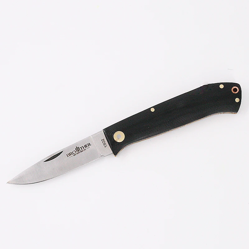 [Brother 1502] Складной нож, высокое качество, карманные ножи, тактический инструмент для выживания, папка с лезвием G10, ручка 440C, сталь, коллекция EDC